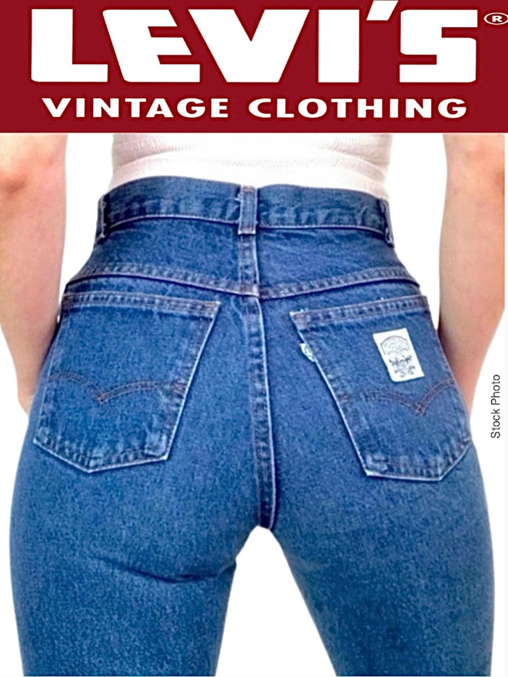*RARE* 80s LEVI’S Vintage White Tab Two-Horse High-Rise Tapered-Leg (~ W26 L31)